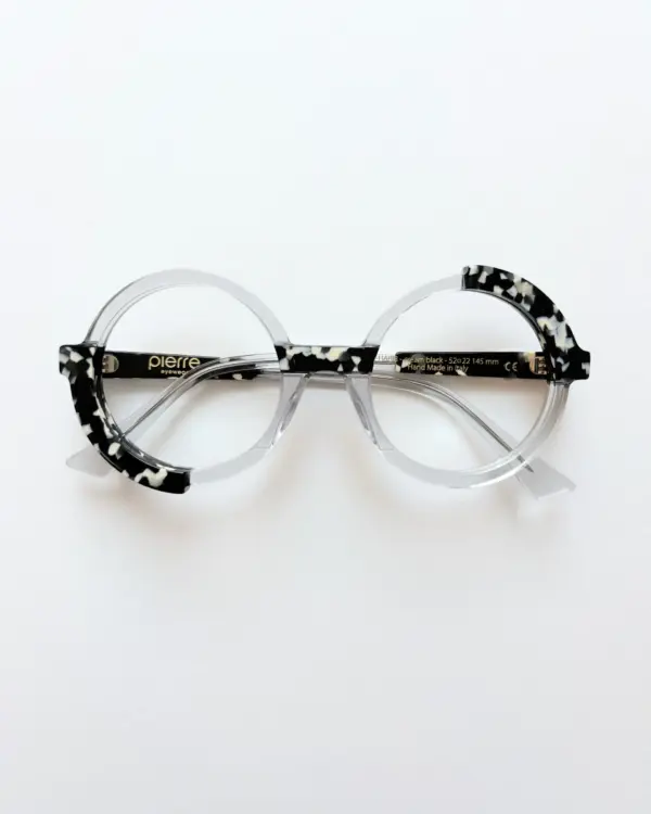 Lunettes Pierre Eyewear HABIB coloris Cream Black