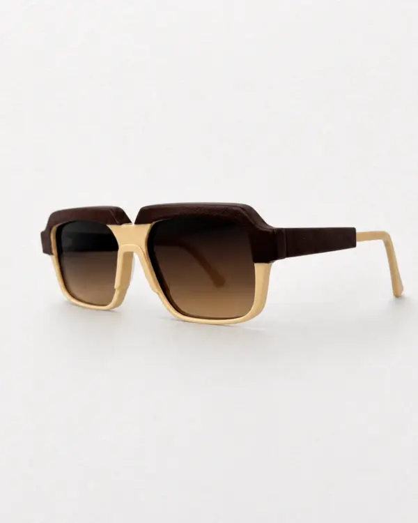 Lunettes Pierre Eyewear Leather 8 coloris Crème